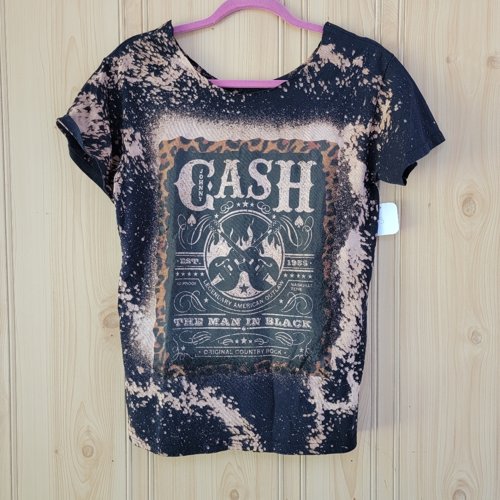 Distressed Johnny Cash Tshirt